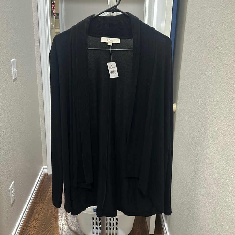 The Loft Black Cardigan Sweater. Size Small.  Tags still attached.